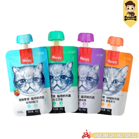 Súp thưởng nắp vặn cho mèo Wanpy (nội địa trung) 90g
