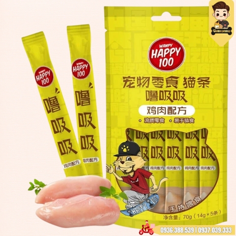Súp thưởng Happy 100 (nội địa trung) - gói 5 thanh