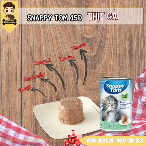 Pate cho mèo sơ sinh Snappy Tom baby - lon 150g