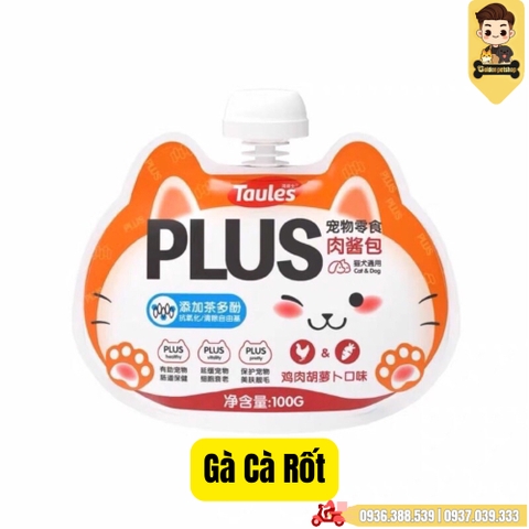 Súp thưởng nắp vặn cho chó mèo Taules Plus - gói 100g