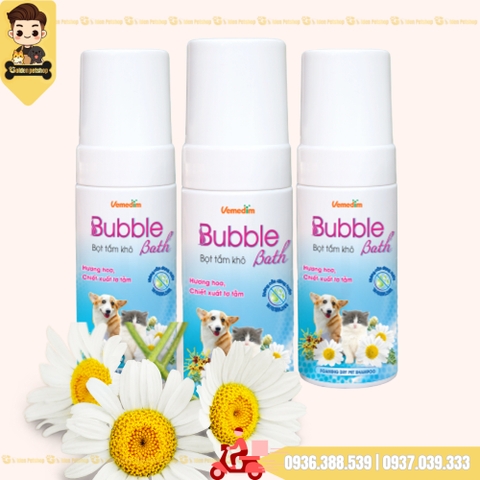 Tắm khô dạng bọt cho chó, mèo, thỏ, hamster - Chai 120ml