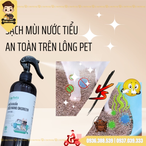 Xịt khử khuẩn trên chó mèo, môi trường  Nano DK Green