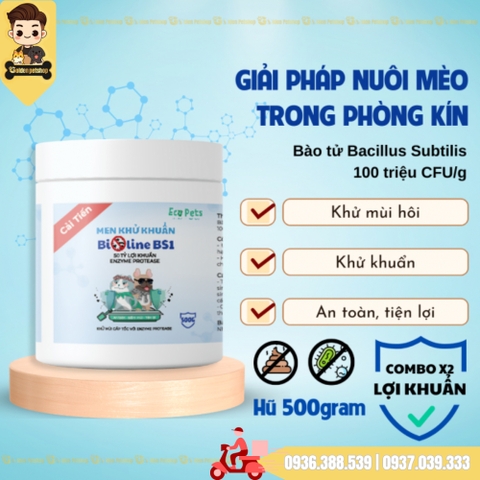 Men khử khuẩn cho cát vệ sinh mèo Bioline BS1