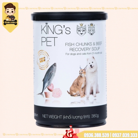 Pate cho chó mèo King's Pet - lon 380g