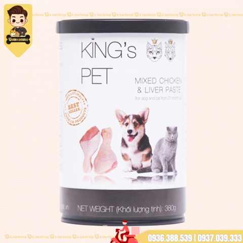 Pate cho chó mèo King's Pet - lon 380g