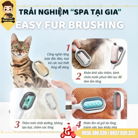 Khăn bông vệ sinh - Kèm lược chải nước Gravity