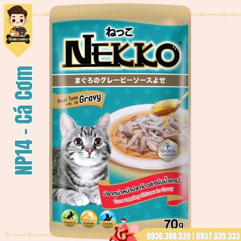 Pate cho mèo Nekko Gravy (thịt xé nước sốt) - gói 70g
