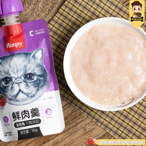 Súp thưởng nắp vặn cho mèo Wanpy (nội địa trung) 90g