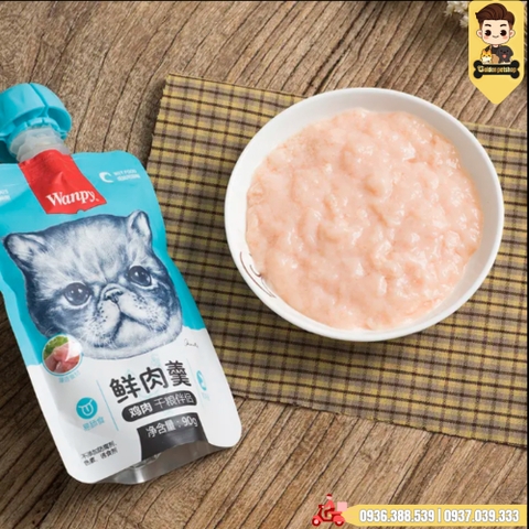 Súp thưởng nắp vặn cho mèo Wanpy (nội địa trung) 90g