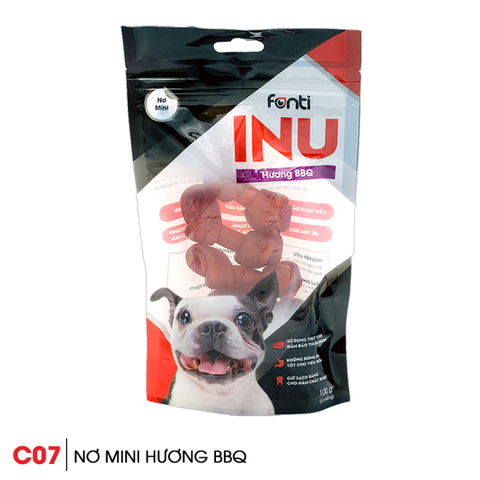 Xương sữa gặm cho chó hình nơ Inu Fonti - gói 100g
