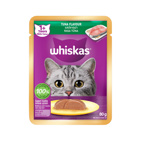 Pate cho mèo Con Whiskas Junior 2 đến 12 tháng tuổi - gói 80g