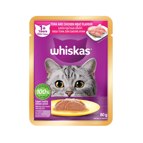 Pate cho mèo Con Whiskas Junior 2 đến 12 tháng tuổi - gói 80g