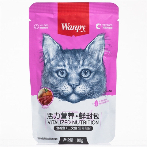 Pate cho mèo Wanpy (nội địa trung) - gói 80g