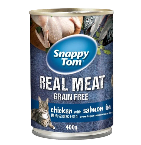 Pate dành cho mèo thịt cá/ thịt gà Snappy Tom - Lon 400g