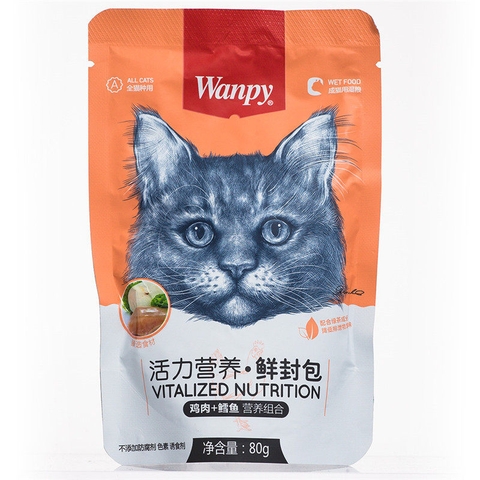 Pate cho mèo Wanpy (nội địa trung) - gói 80g