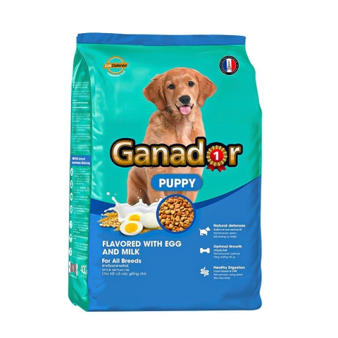 Thức ăn cho chó con vị trứng và sữa - Ganador