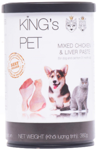 Pate cho chó mèo King's Pet - lon 380g