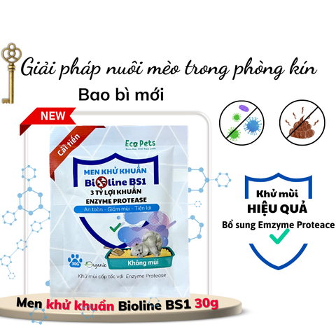 Men khử khuẩn cho cát vệ sinh mèo Bioline BS1
