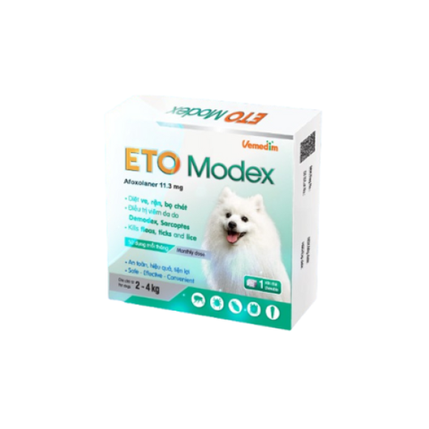 Eto modex trị ghẻ,ve, rận cho chó