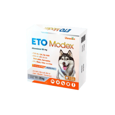 Eto modex trị ghẻ,ve, rận cho chó