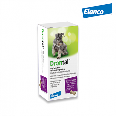 Thuốc xổ giun sán cho chó Drontal Tasty bones vị thịt