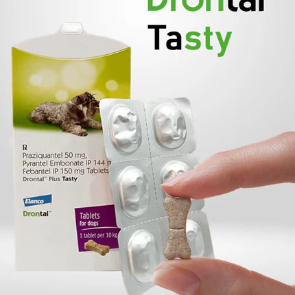 Thuốc xổ giun sán cho chó Drontal Tasty bones vị thịt