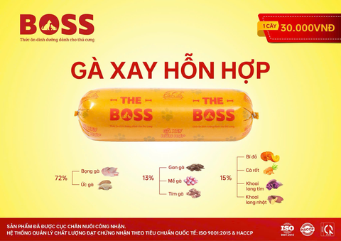 Thịt tươi rau củ cho chó mèo - Raw The Boss