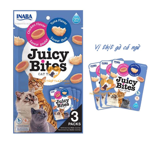 Bánh thưởng mềm cho Mèo INABA Juicy Bites - Nhiều vị