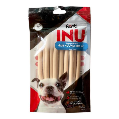 Xương sữa gặm cho chó hình nơ Inu Fonti - gói 100g
