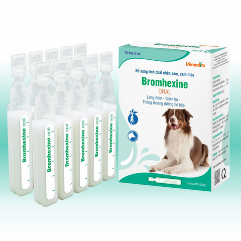 Dung dịch uống hỗ trợ hô hấp cho chó Bromhexine Oral