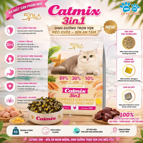Hạt Mèo 5Plus Catmix 3in1