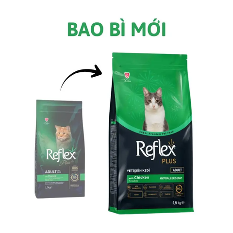 Hạt Reflex Plus Adult Chicken cho mèo trưởng thành vị Gà