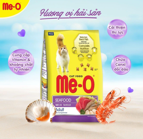 Hạt Me-O Adult Vị Hải Sản Cho Mèo Trưởng Thành