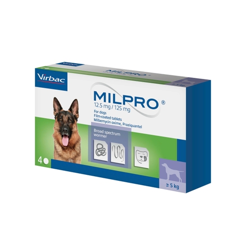 Thuốc xổ giun Milpro cho chó mèo