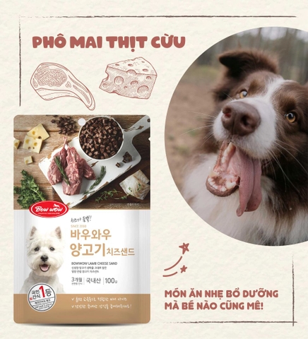 Bowwow phô mai thịt cừu 100g