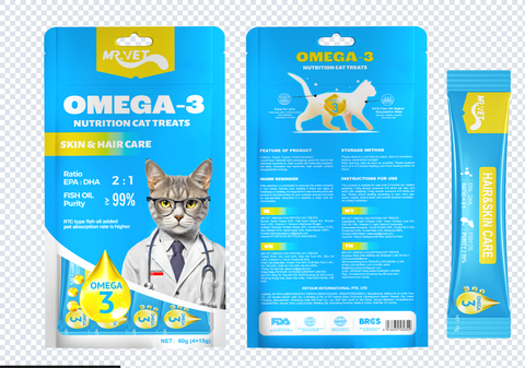 Súp bổ sung dinh dưỡng cho mèo MR.VET Nutrition Cat Treats 60g Chính Hãng