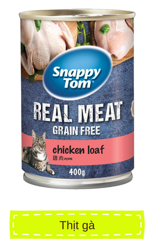 Pate dành cho mèo thịt cá/ thịt gà Snappy Tom - Lon 400g