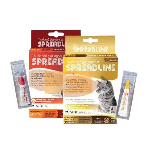 Nhỏ gáy cho mèo trị ve rận, xổ giun Spreadline