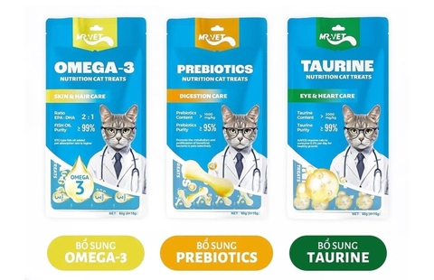 Súp bổ sung dinh dưỡng cho mèo MR.VET Nutrition Cat Treats 60g Chính Hãng