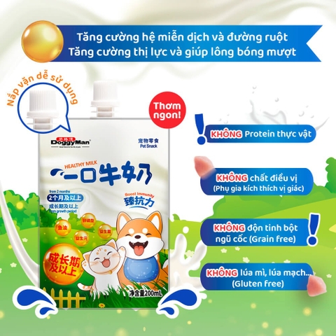 Sữa dinh dưỡng cho chó mèo trên 2 tháng tuổi