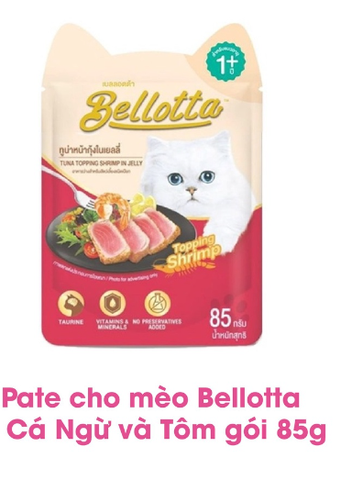 Pate cho mèo thịt cá ngừ Bellota - gói 85g