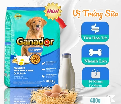 Thức ăn cho chó con vị trứng và sữa - Ganador