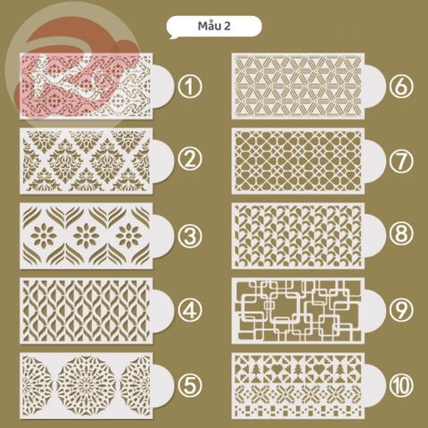 Miếng tạo hình hoa văn - Mẫu 2 - Số 7