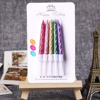 Nến xoắn nhũ - Mix màu