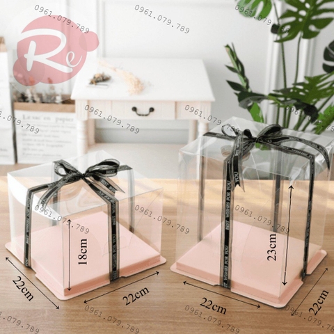 Hộp mica trong suốt 22x22x23