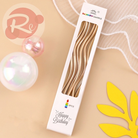 Combo 5 Nến xoắn dài - Vàng đồng