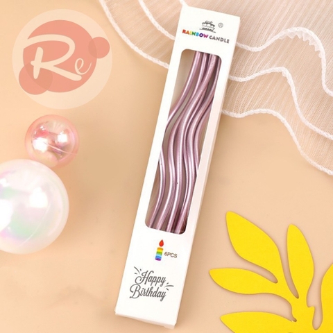 Combo 5 Nến xoắn dài - Hồng