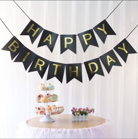 Dây chữ HPBD Giấy - Đen
