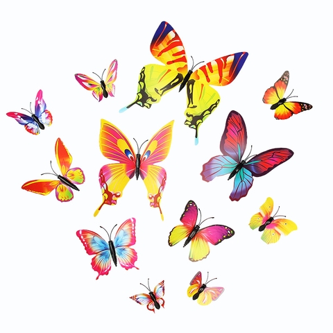Bướm nhựa mix 12 con ( Mix size )