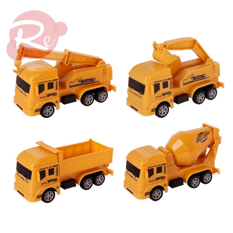 Bộ 4 xe công trình vàng